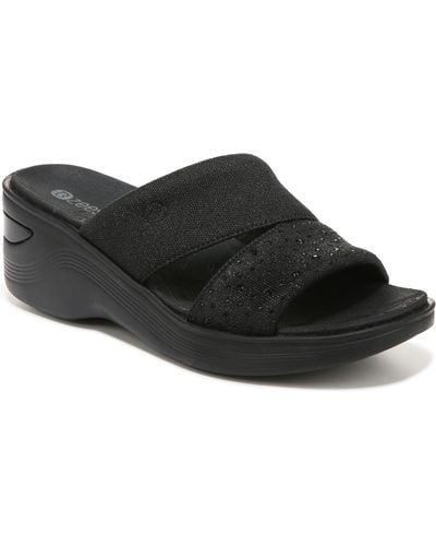 Bzees Dynasty-bright Washable Slide Sandals - Black