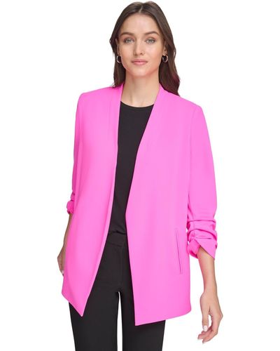 DKNY Essential Open Front Jacket - Pink