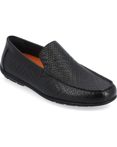 Thomas & Vine Carter Moc Toe Driving Loafer Dress Shoes - Black