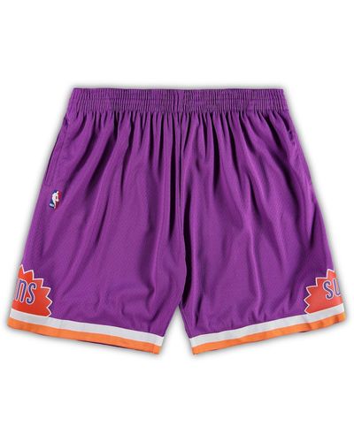 Mitchell & Ness Mitchell Ness Phoenix Suns Big Tall Hardwood Classics Team Swingman Shorts - Purple