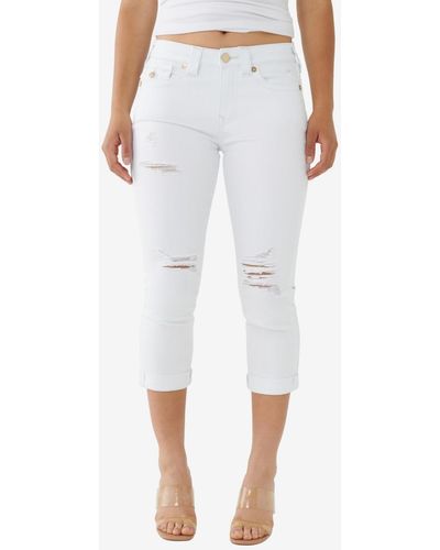 True Religion Jennie Capri Skinny Jeans - White