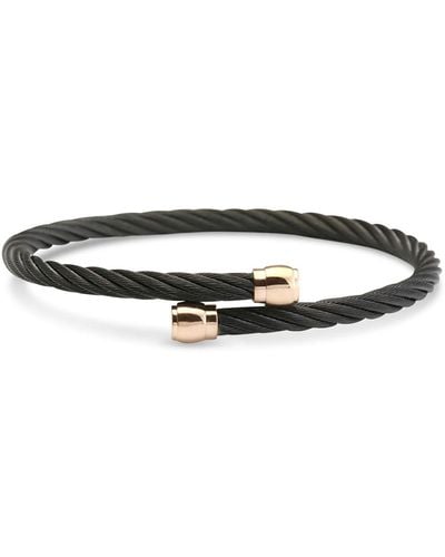 Charriol Two-tone Cable Bypass Bangle Bracelet - Black