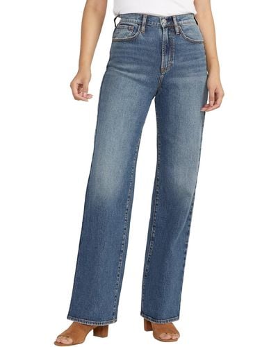 Silver Jeans Co. Highly Desirable High Rise Trouser Leg Jeans - Blue