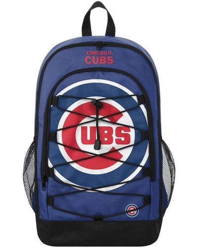 FOCO Chicago Cubs Big Logo Bungee Backpack - Blue