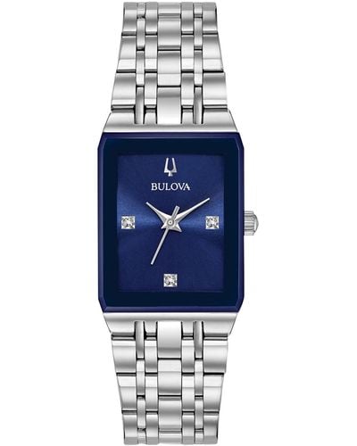 Bulova Futuro Diamond-accent Stainless Steel Bracelet Watch 21x32mm - Multicolor