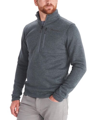Marmot Drop Line 1/2 Zip Sweater Fleece Jacket - Gray