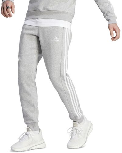 adidas Essentials 3-stripes Regular-fit Fleece Sweatpants, Regular And Big & Tall - Gray
