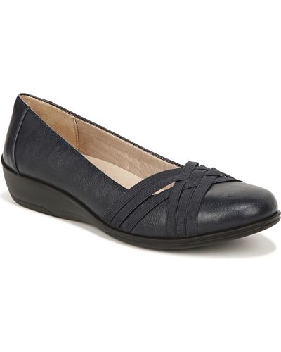 LifeStride Incredible 2 Faux Leather Flats - Blue