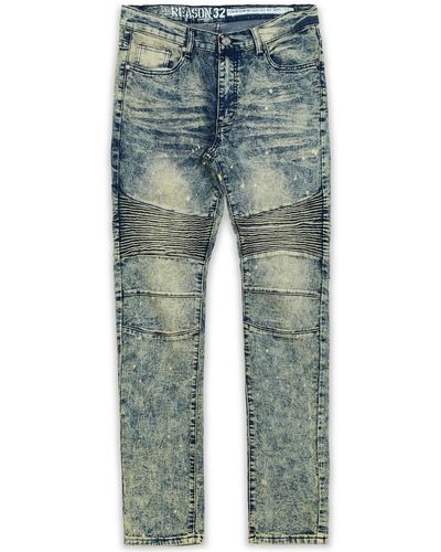 Reason Big And Tall Catch Up Skinny Denim Jeans - Blue