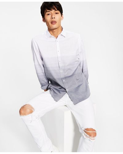 INC International Concepts Ombre Shirt, Created For Macy's - White