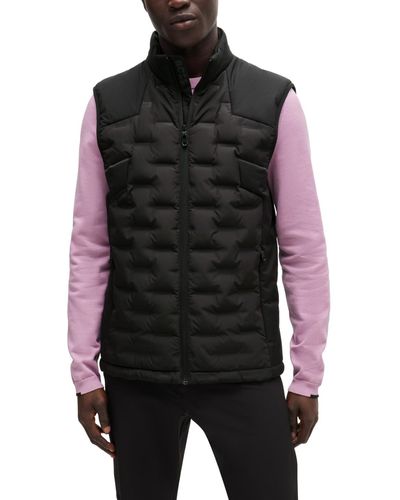 BOSS Boss By Quilting Water-repellent Gilet - Black
