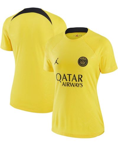 Nike Paris Saint-germain 2023 Pre-match Raglan Performance Jersey - Yellow