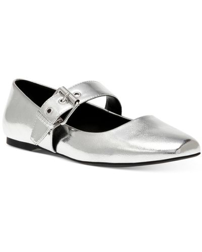 DV by Dolce Vita Mellie Buckle Strap Mary Jane Flats - White