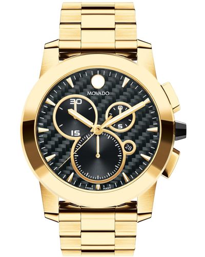 Movado Vizio Swiss Chronograph -tone Pvd Bracelet Watch 45mm - Metallic