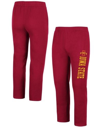 Colosseum Athletics Iowa State Cyclones Fleece Pants - Red