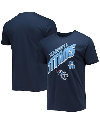 Junk Food Tennessee Titans Slant T-shirt - Blue