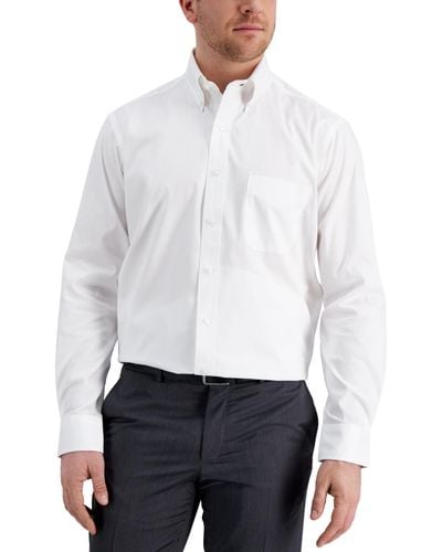 Club Room Regular Fit Cotton Pinpoint Dress Shirt, Created For Macy's - White