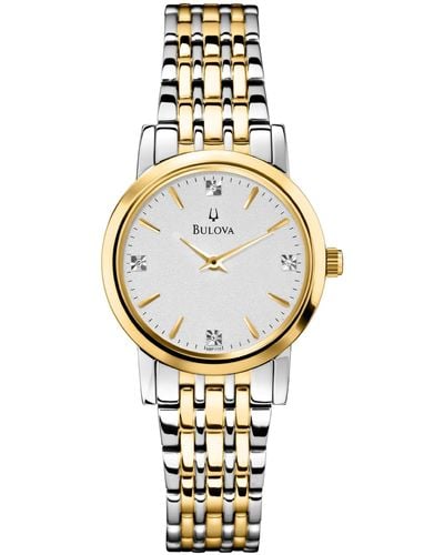 Bulova Ladies' Diamond And Two-tone Stainless Steel Watch-?98p115 - Metallic