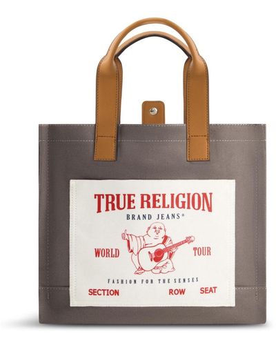 True Religion Medium Pocket Tote - White