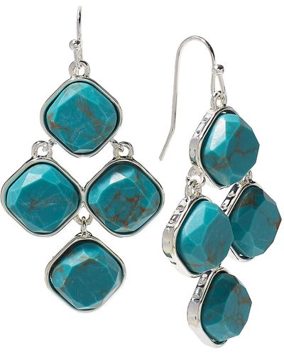 Style & Co. Stone Kite Drop Earrings - Blue