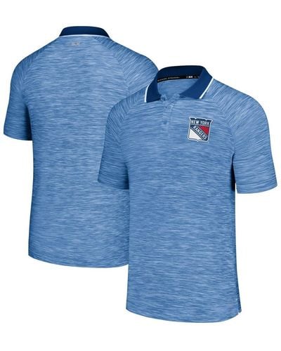 MSX by Michael Strahan New York Rangers Strategy Raglan Polo Shirt - Blue