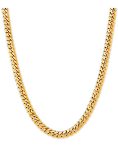 Macy's Cuban Link 22" Chain Necklace - Metallic