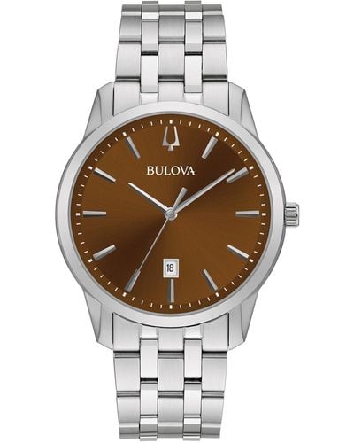 Bulova Classic Sutton Stainless Bracelet Watch 40mm - Metallic