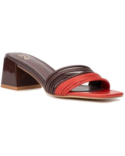 New York & Company Hera Heel Sandals - Red