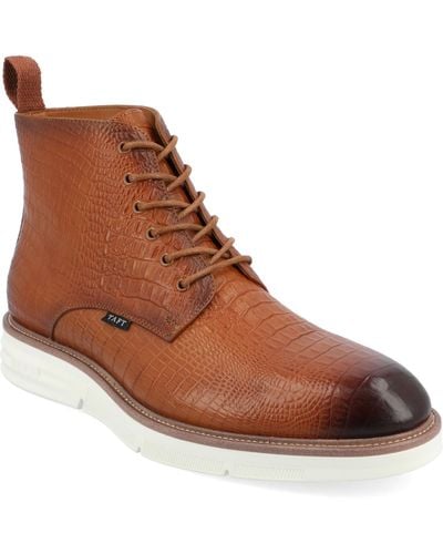 Taft 365 Model 009 Plain-toe Lace-up Boots - Brown