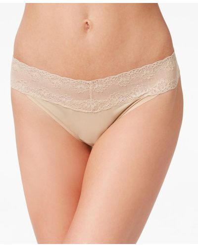 Natori Bliss Perfection Lace-waist Thong Underwear 750092 - Natural