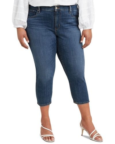 Levi's Trendy Plus Size 311 Shaping Skinny Capri Jeans - Blue