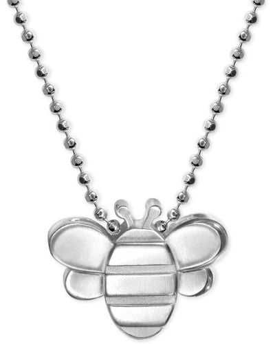 Alex Woo Bumble Bee Pendant Necklace - Metallic