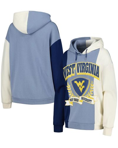 Gameday Couture West Virginia Mountaineers Hall Of Fame Colorblock Pullover Hoodie - Blue