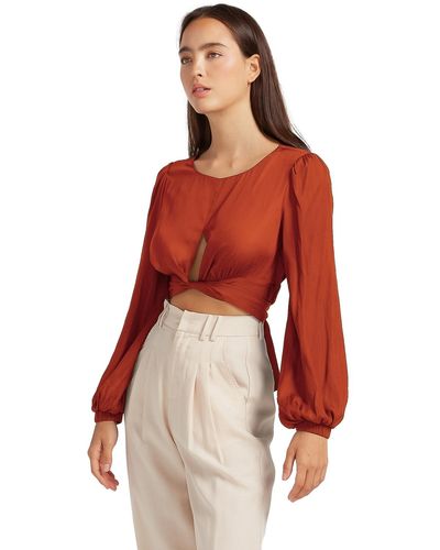 Belle & Bloom No Way Home Cropped Top - Red