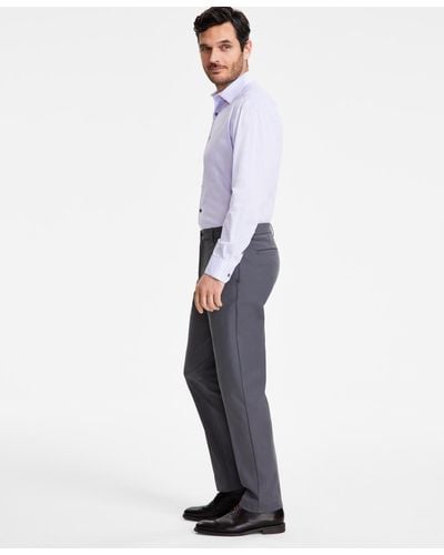 Michael Kors Classic-fit Solid Performance Stretch Dress Pants - White