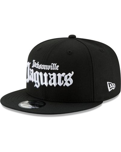 KTZ Jacksonville Jaguars Gothic Script 9fifty Snapback Hat - Black