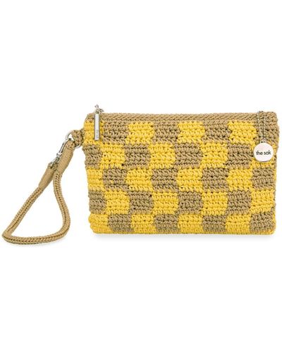 The Sak Vita Crochet Small Wristlet Wallet - Yellow