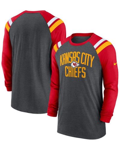 Nike Men's Dri-Fit Sideline Velocity (NFL Kansas City Chiefs) Long-Sleeve T-Shirt in Grey, Size: Medium | 00KX06G7G-078