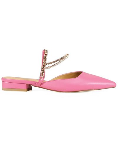 Belle & Bloom On The Go Leather Flat - Pink