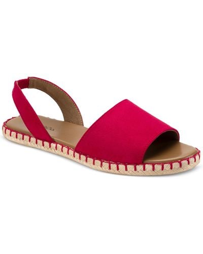 Style & Co. Reesee Slip-on Slingback Espadrille Flat Sandals - Pink