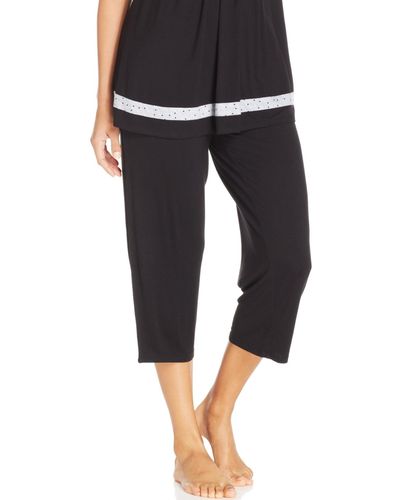 Ellen Tracy Yours To Love Capri Pajama Pants - Black