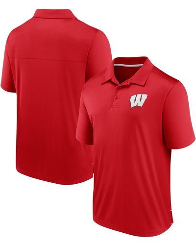 Fanatics Wisconsin Badgers Polo Shirt - Red