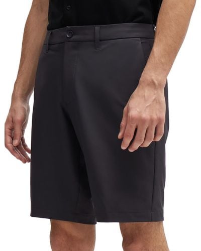 BOSS Boss By Water-repellent Slim-fit Shorts - Black