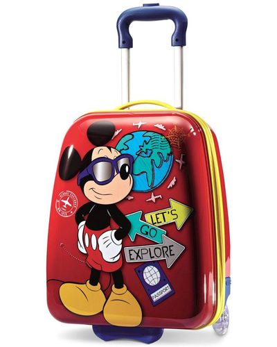 Disney Mickey Mouse 18" Hardside Rolling Suitcase By American Tourister - Red