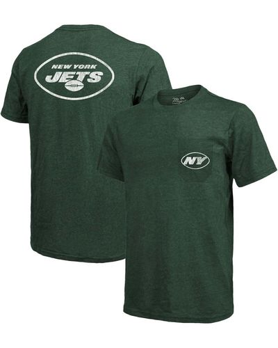 Majestic New York Jets Tri-blend Pocket T-shirt - Green