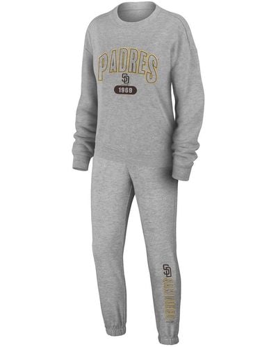 WEAR by Erin Andrews San Diego Padres Knitted Lounge Set - Gray