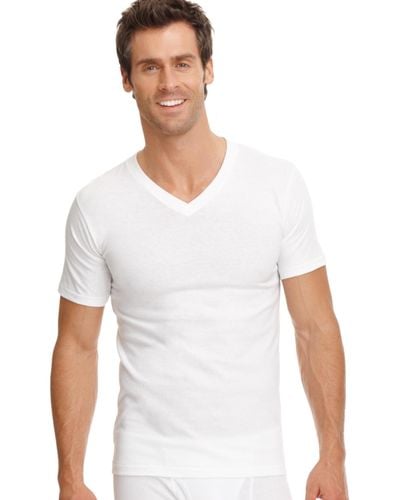Jockey Big & Tall Classic Tagless V-neck Undershirt 2-pack - White