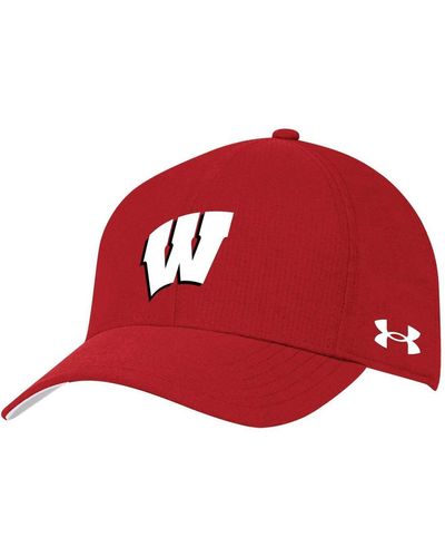 Under Armour Wisconsin Badgers Logo Adjustable Hat - Red
