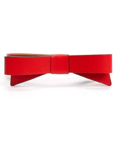 Kate Spade Leather Bow Belt - Red