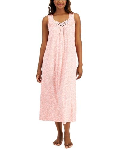 Charter Club Printed Long Cotton Nightgown, Created for Macy's